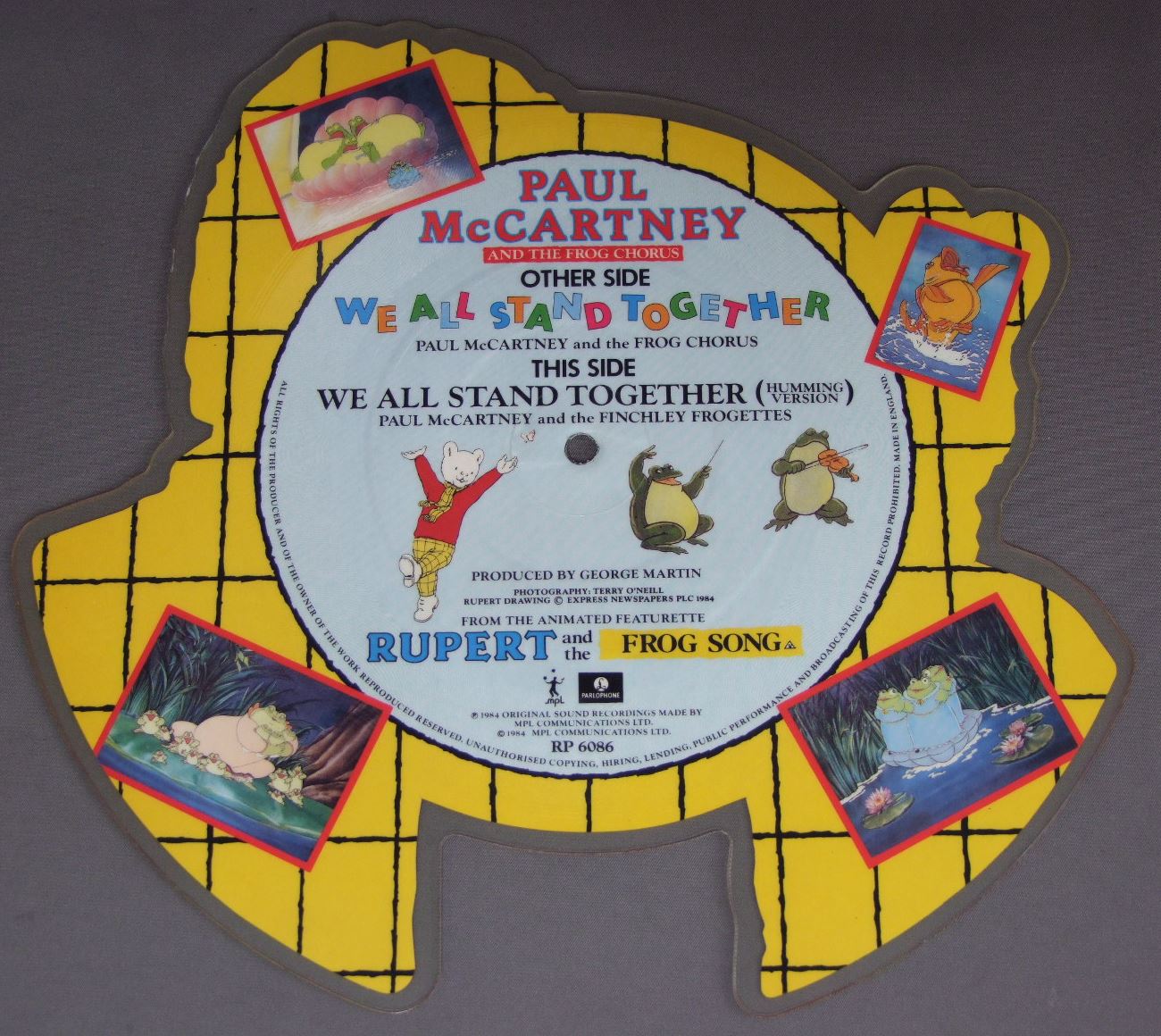 PAUL MCCARTNEY AND THE FROG CHORUS/WE ALL STAND TOGETHERピクチャ盤 6086アナログ