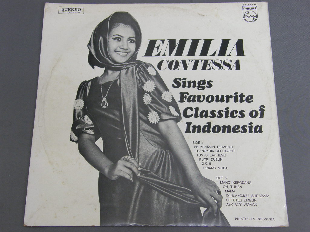 LP Indonesia「 Emillia Contessa 」インドネシア Tropical Girls 南洋 Psych Garage Soul Pop 70's 幻稀少盤 人気歌手  Pop Indonesia