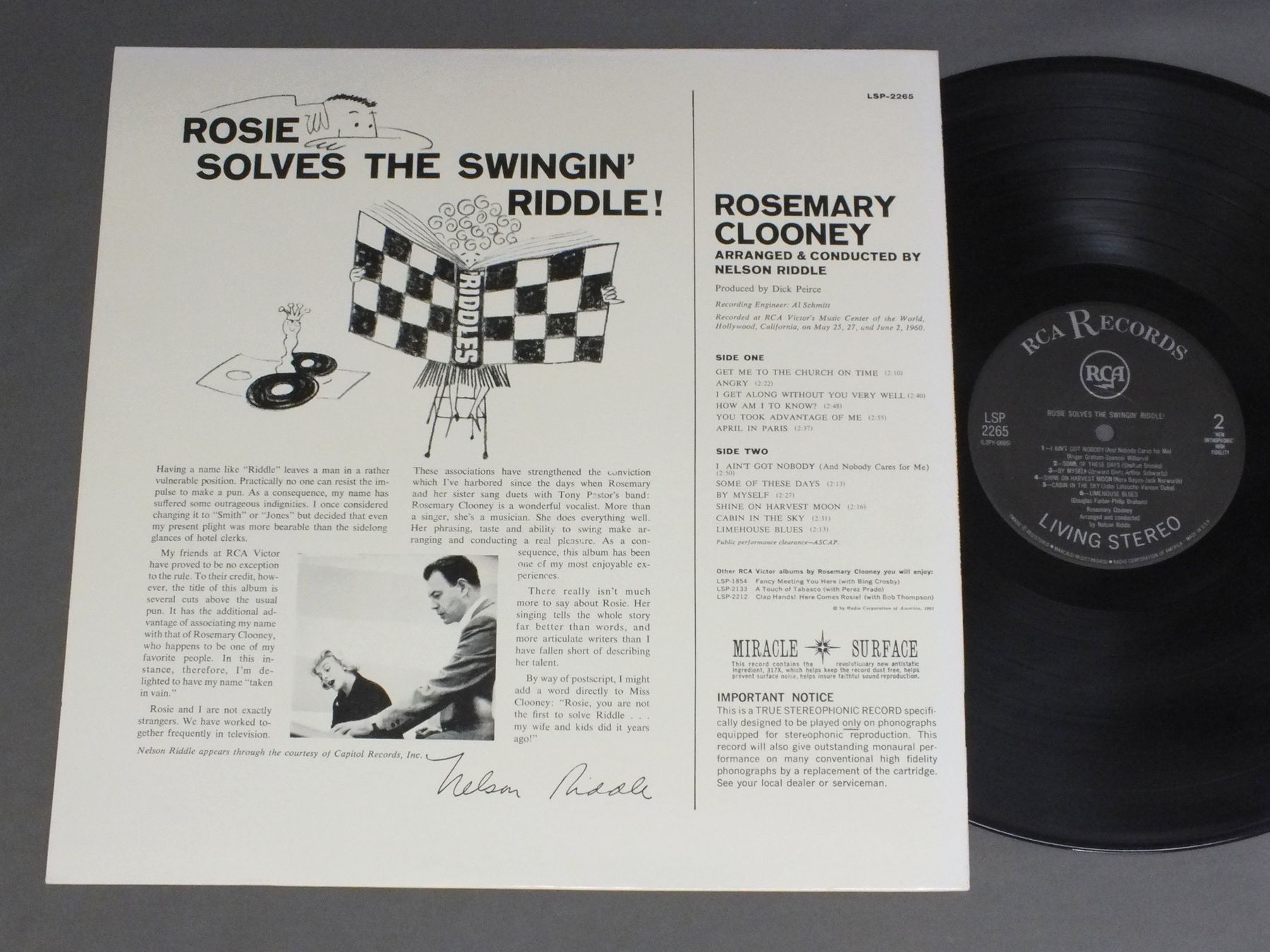 ROSEMARY CLOONEY/NELSON RIDDLEローズマリー・クルーニーとネルソン・リドル/ROSIE SOLVES THE